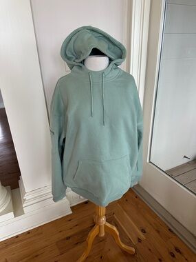Comfrt Airplane Oversized Hooded Sweatshirt in Green XL New